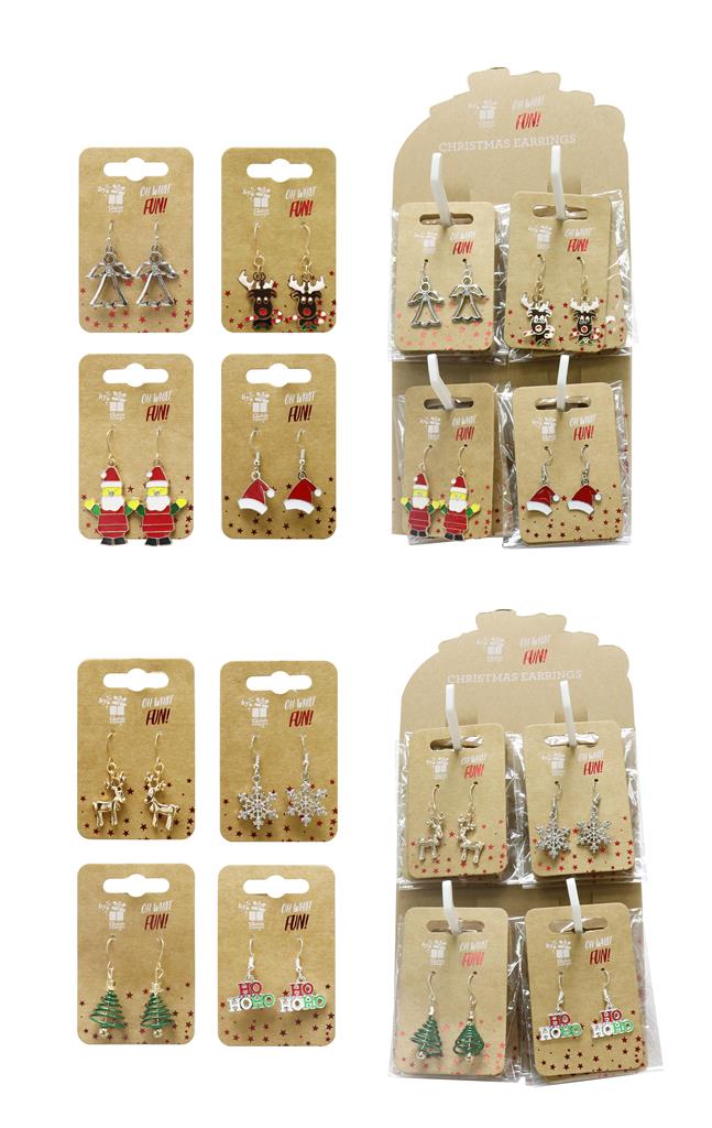 Earrings Metal Dangly ( Assorted Designs ) - Click Image to Close