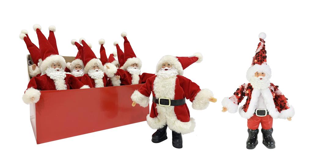 Classic Table Deco Santa 18cm ( Assorted ) - Click Image to Close