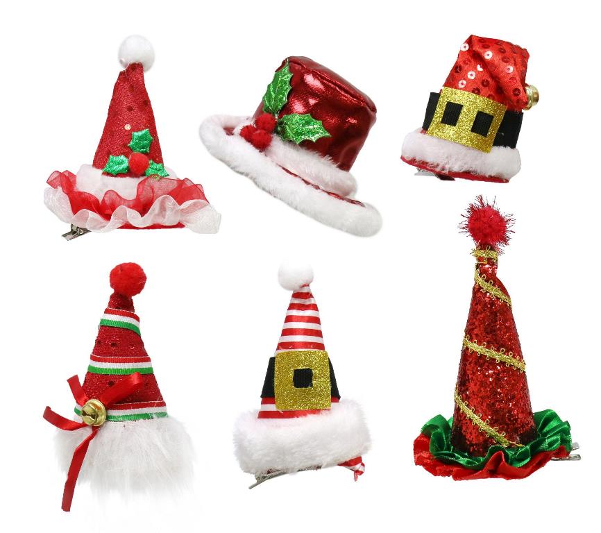 Christmas Clip On Hat Mega-Mix ( Assorted Designs ) - Click Image to Close