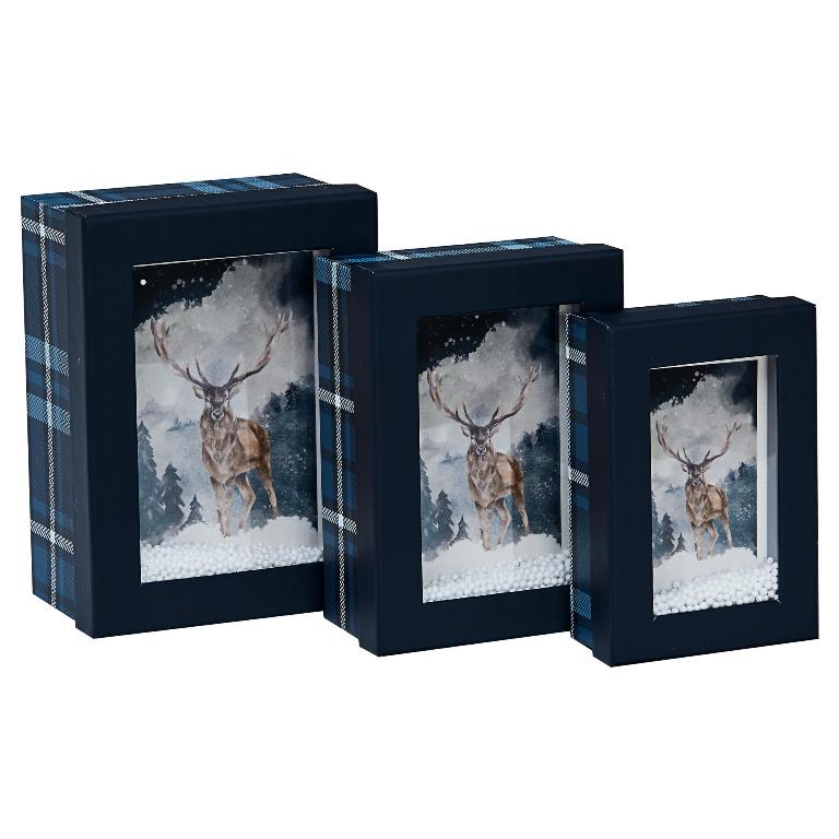 Christmas Set Of 3 Window Box Caledonia - Click Image to Close