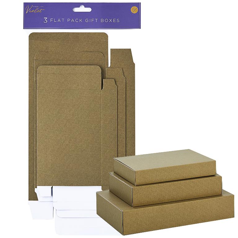 Gold 3 Pack Flat Pack Box - Click Image to Close