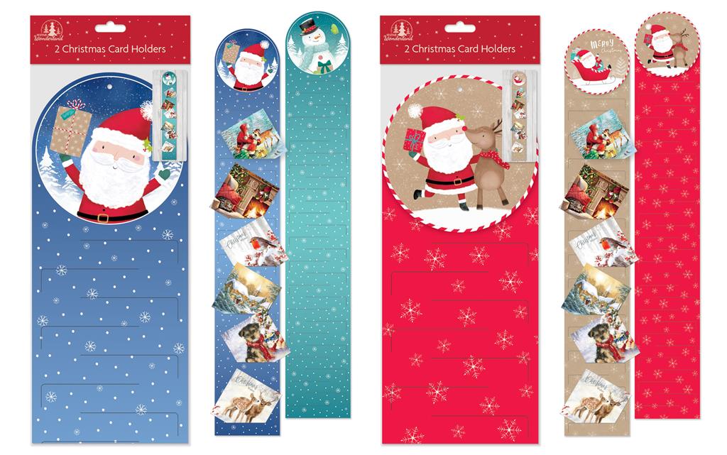Christmas Card Holders - 2 Pack Cute Designs - Click Image to Close
