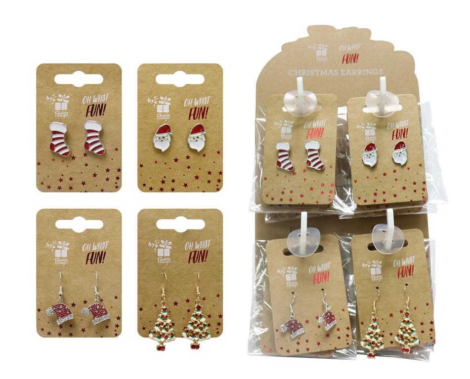 Christmas Novelty Earrings ( Assorted Designs ) - Click Image to Close