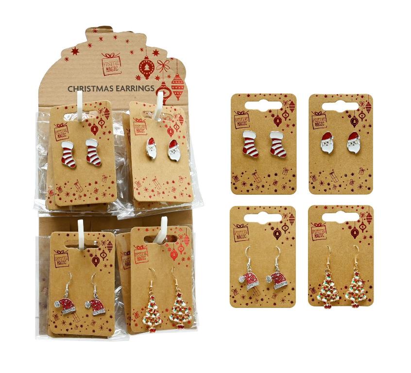 Christmas Novelty Earrings ( Assorted Designs ) - Click Image to Close