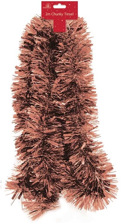 Tinsel Christmas 2M Chunky - Copper - Click Image to Close