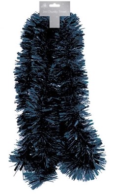 Tinsel Christmas 2M Chunky - Navy Blue - Click Image to Close