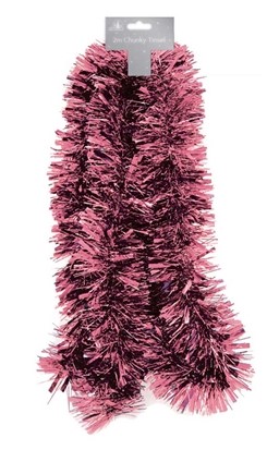 Tinsel Christmas 2M Chunky - Blush Pink - Click Image to Close
