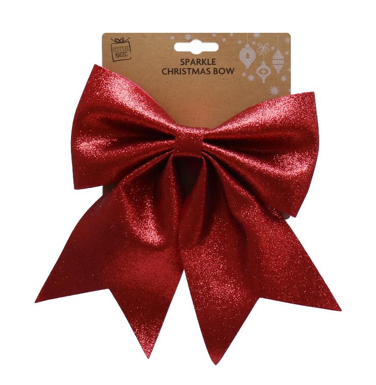 Sparkle Red Eva Bow - Click Image to Close