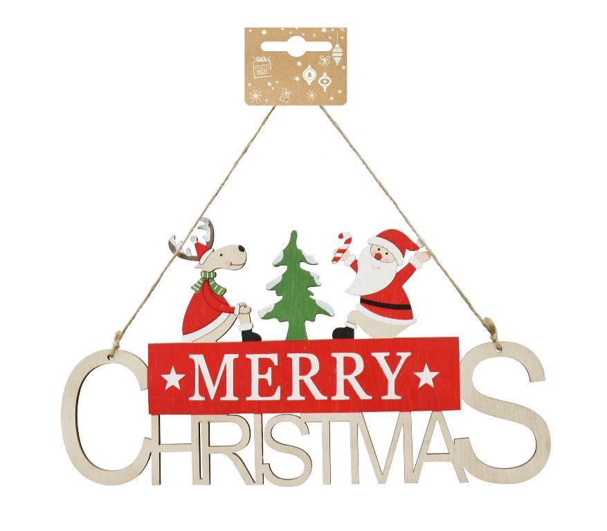 Merry Christmas Santa Sign 30cm - Click Image to Close