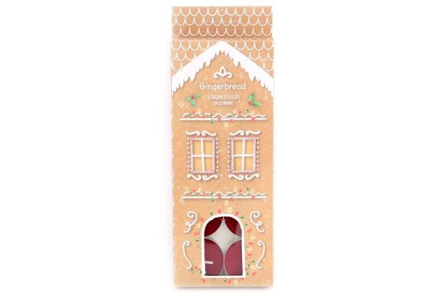 Set Of 10 Gingerbread House Tealights - Click Image to Close