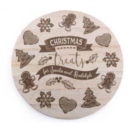 Christmas Gingerbread Santa Treat Plate - Click Image to Close