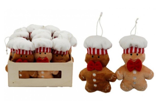 Gingerbread Man Hang Deco 11CM - Click Image to Close