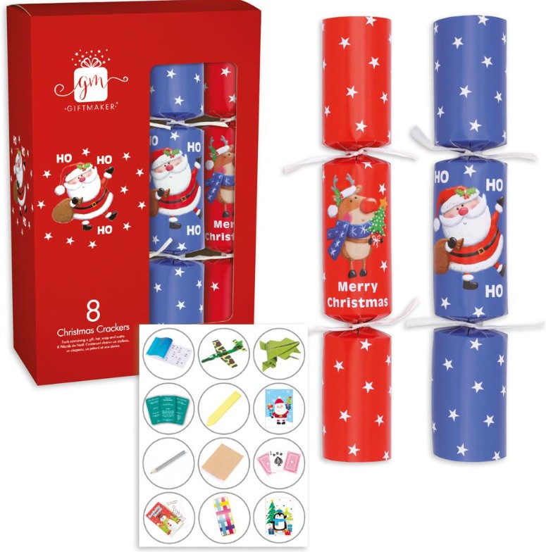 Christmas Cracker 8 x Novelty Character - Click Image to Close