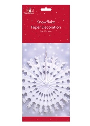 Home Decs XMAS Paper Snowflake XL (50cm) - Click Image to Close