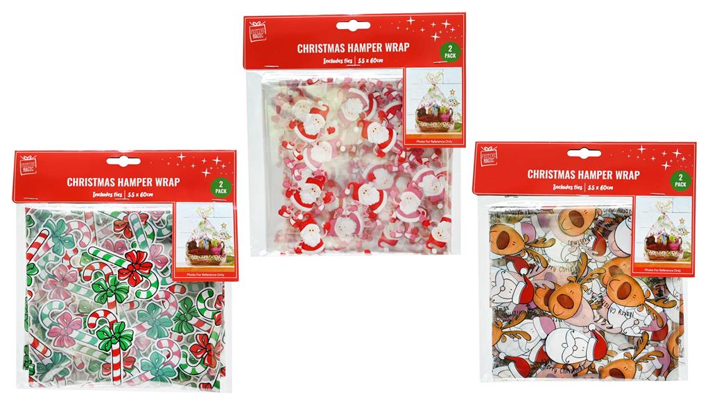 Hamper Cello Bag Printed 2 Pack - Click Image to Close