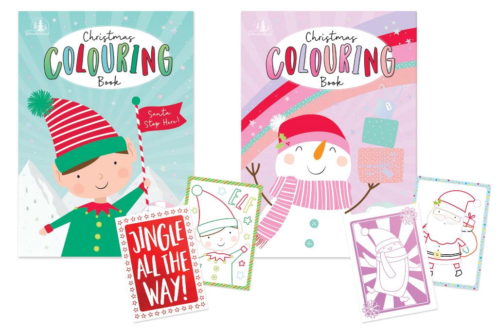 Christmas Colouring Book - Elf Or Snowman - Click Image to Close