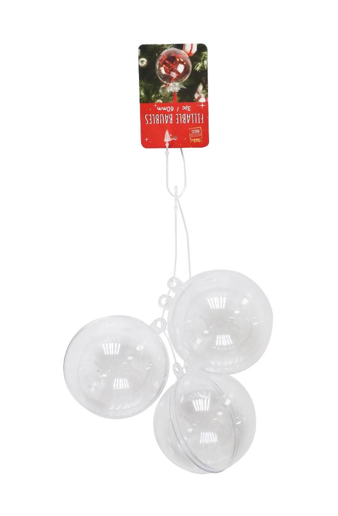 Fill Yourself Baubles 60mm 3 Pack - Click Image to Close