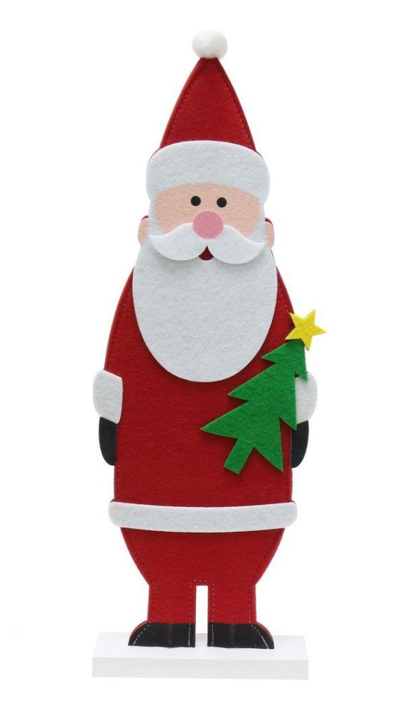 Felt Standing Nordic Santa 45cm With Base - Click Image to Close