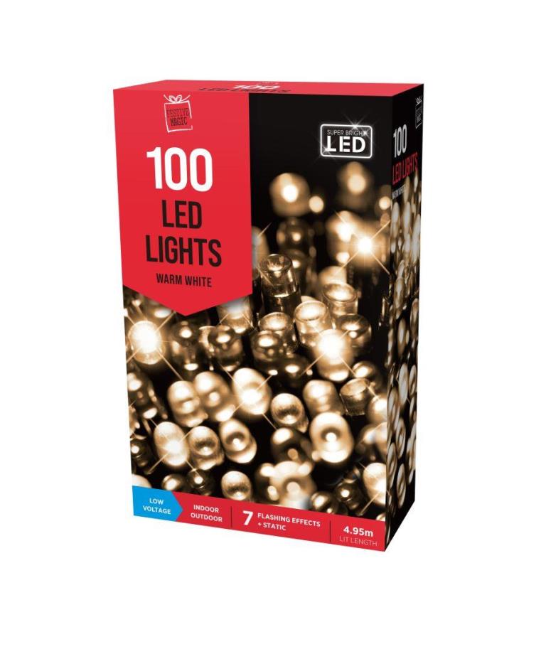 LED Lights 100 Warm White - Click Image to Close