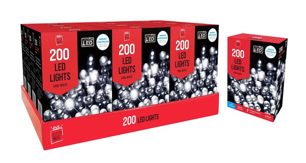LED Lights 200 White - Click Image to Close