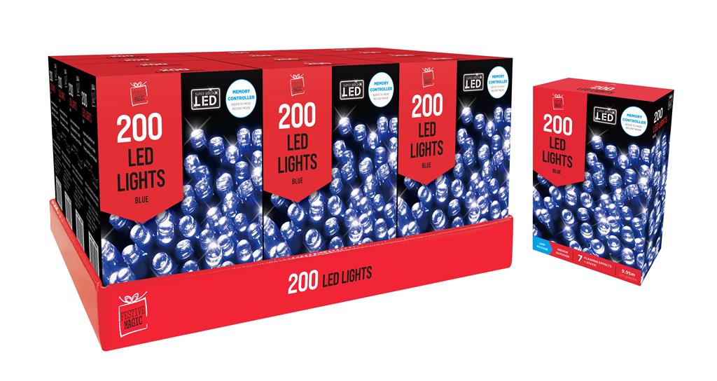 LED Lights 200 Blue - Click Image to Close
