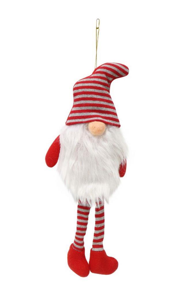 Knitted Santa Hanging Deco With Dangly Legs 39cm - Click Image to Close