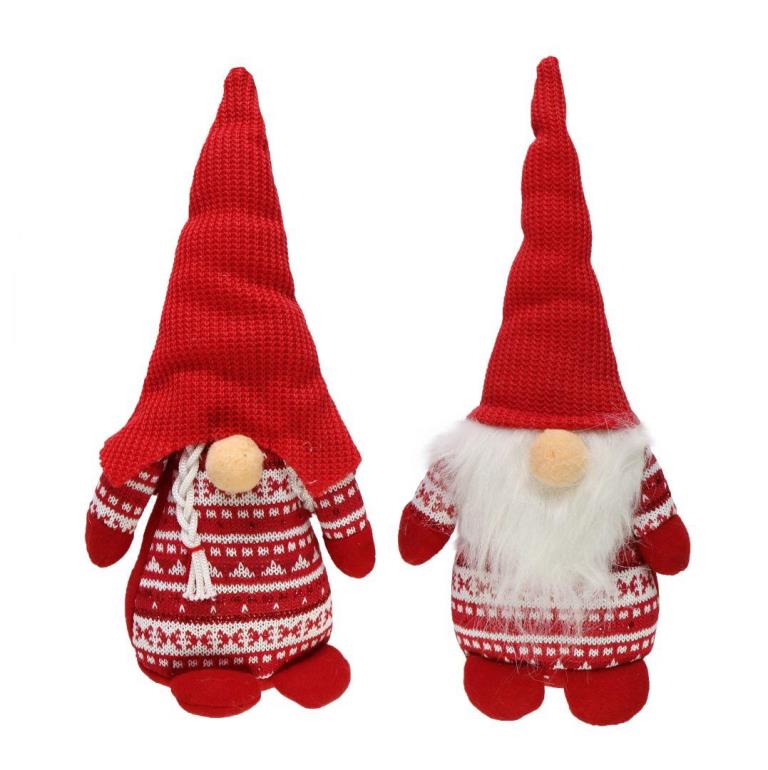 Table Knitted Gnome Santa 32cm ( Assorted Design ) - Click Image to Close