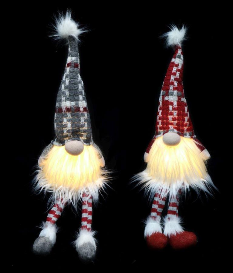 Light Up Shelf Sitting Gnome 55cm ( Assorted Design ) - Click Image to Close