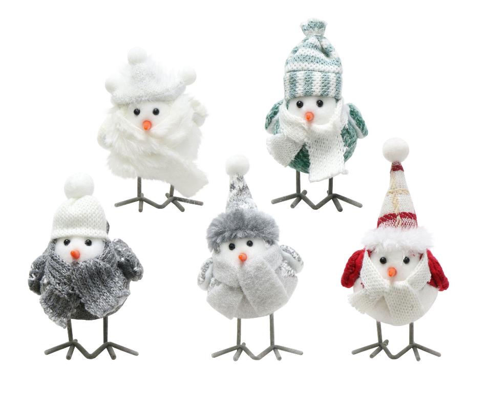 Wintery Bird 12cm ( Assorted Colours ) - Click Image to Close