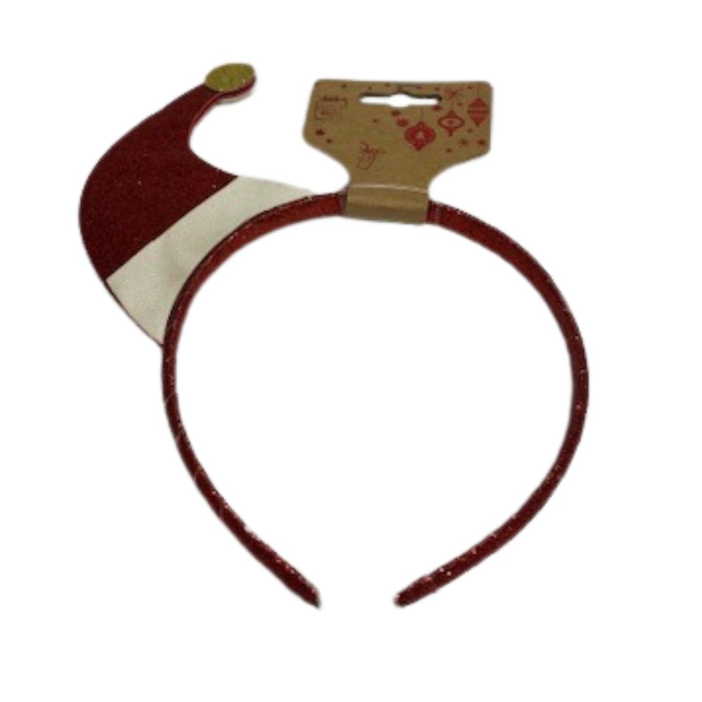Christmas Headband Glitter Santa Hat - Click Image to Close