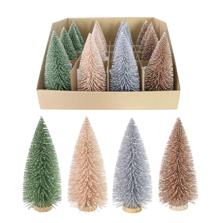 Glitter Spiky Tree 14cm - Click Image to Close