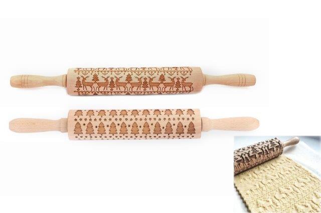39 X5cm Christmas Rolling Pin - Click Image to Close