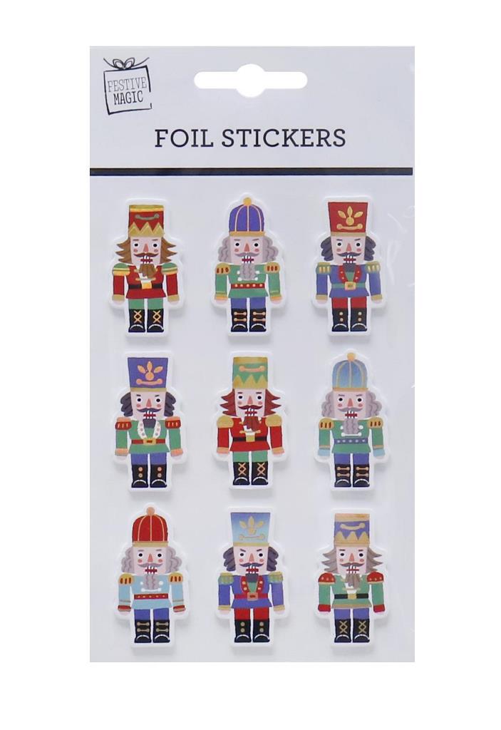 Foil Nutcracker Stickers ( Assorted Designs ) - Click Image to Close