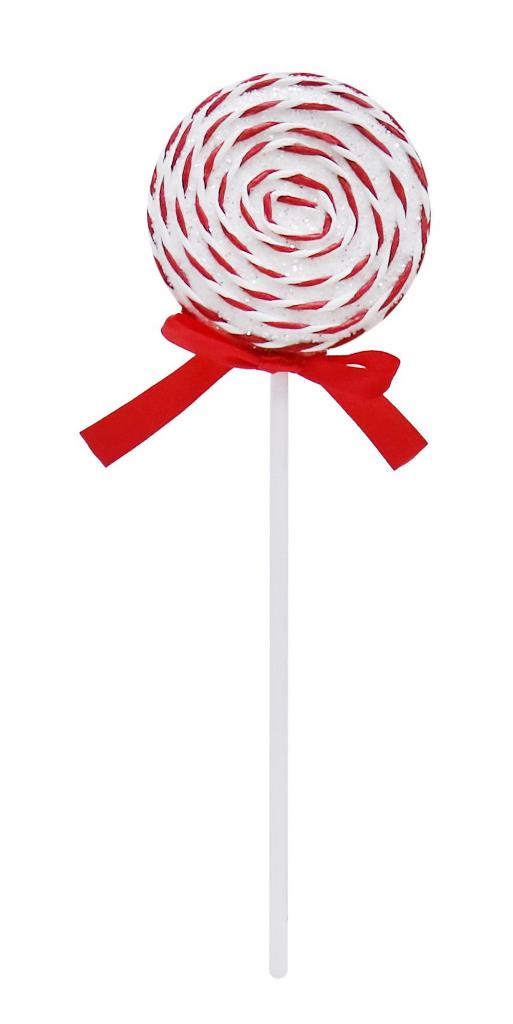 Candy Cane Lollipop Pick 27cm - Click Image to Close