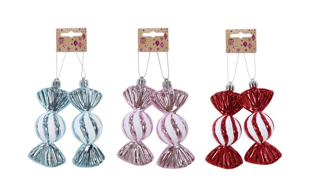 Hanging Deco Candy Shiny 2 Pack ( Assorted Colours ) - Click Image to Close