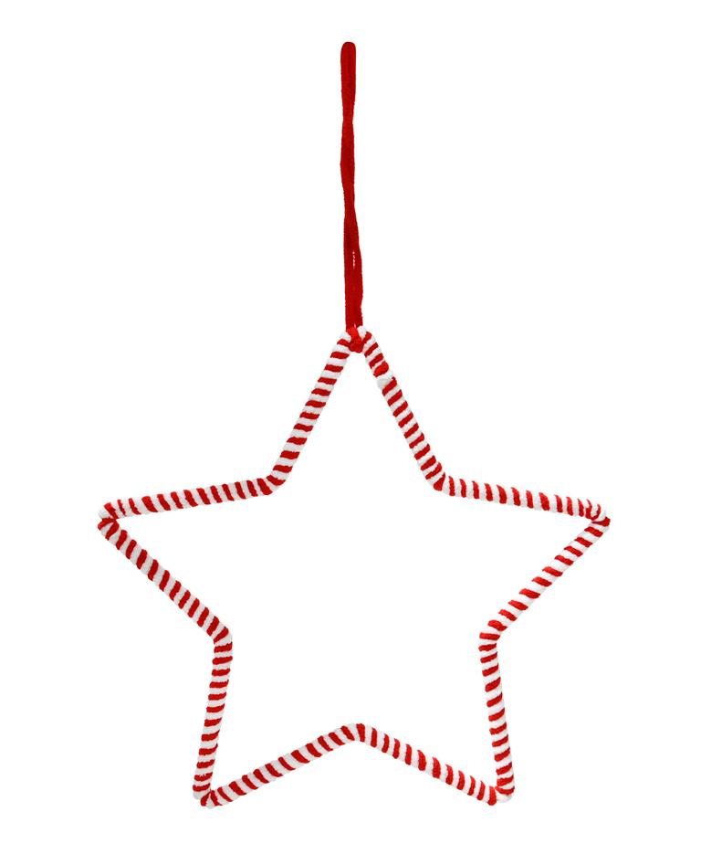 Candy Stripe Hanging Star 32cm - Click Image to Close