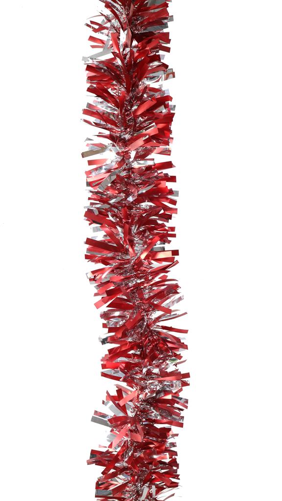 TINSEL 2m WIDE 2 TONES RED - Click Image to Close