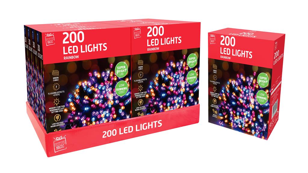LED LIGHTS 200 RAINBOW - Click Image to Close