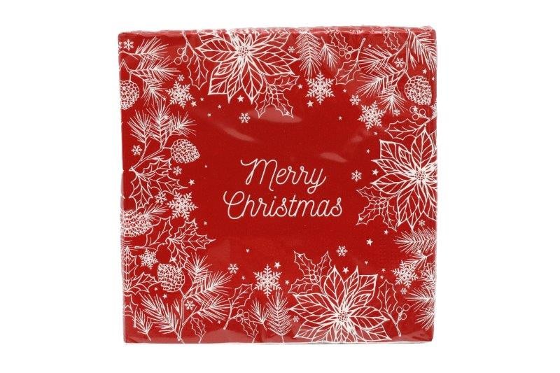 Christmas Merry Christmas Napkins 20PC - Click Image to Close