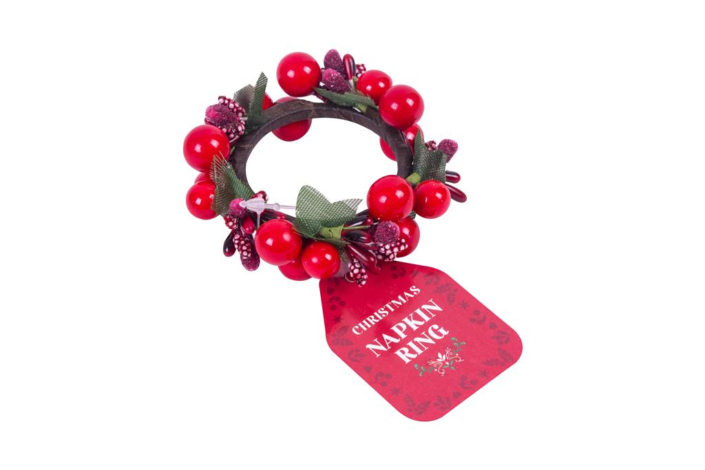 Christmas Joy Christmas Joy Berry Napkin Ring - Click Image to Close