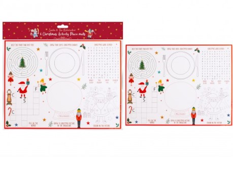 Christmas 6 Pack Santa & The Nutcracker Activity Placemats - Click Image to Close