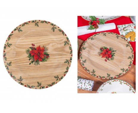 Christmas Holly Christmas Holly Charger Plate - Click Image to Close