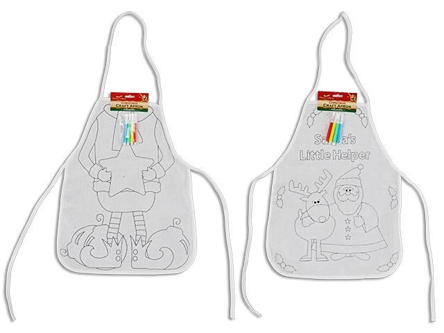 Christmas Colour In Your Own Apron 34X48cm With Felt Tips - Click Image to Close