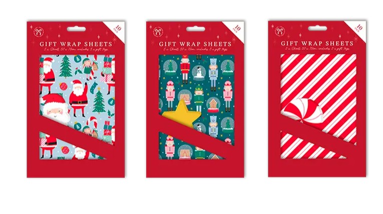 Christmas Gift Wrap & Tags 5pk - Click Image to Close