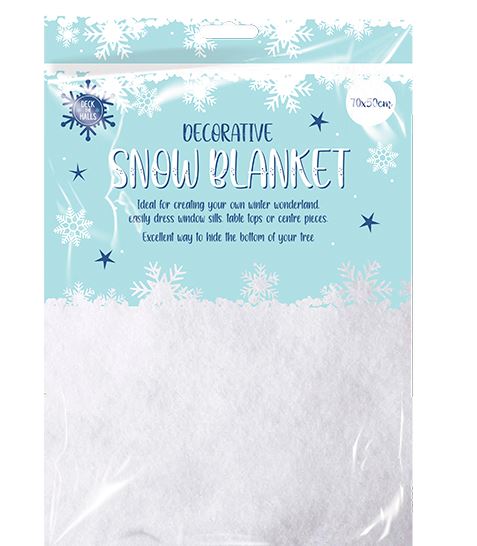 Christmas Snow Blanket 70cm X 50cm - Click Image to Close