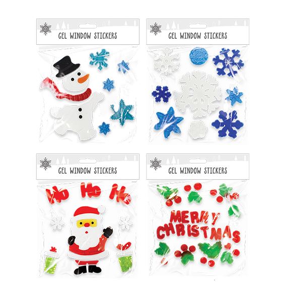 Christmas Gel Window Stickers - Click Image to Close
