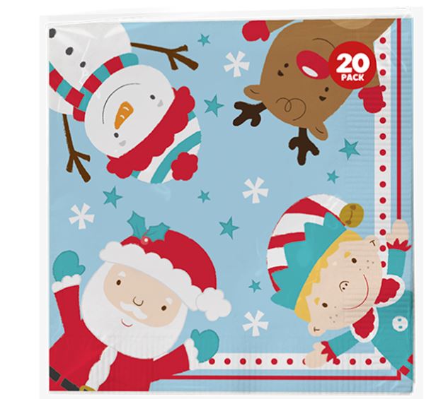 3Ply Christmas Napkins 20Pack - Click Image to Close