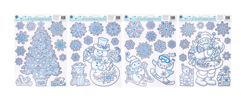 Christmas Glitter Window Stickers - Click Image to Close