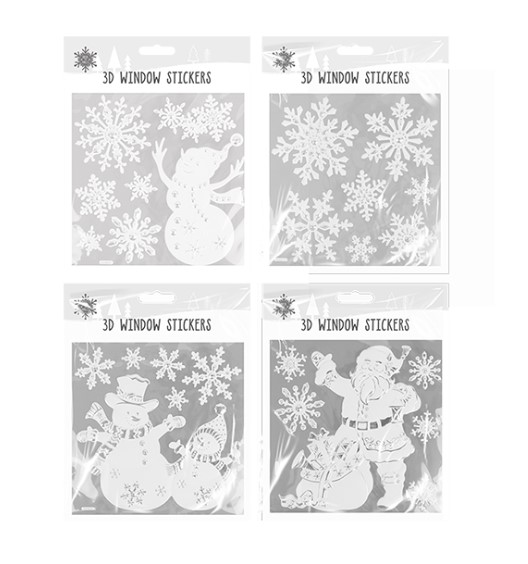 3D Christmas Window Stickers - Click Image to Close