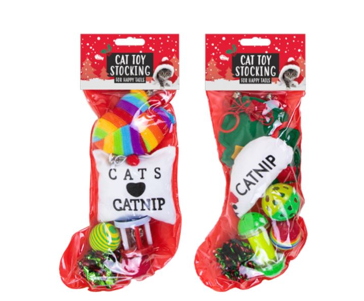 Christmas Cat Toy Stocking - Click Image to Close